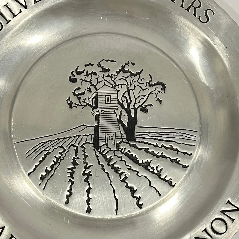 Silver Oak Cellars Cabernet Sauvignon Metal Wine Plate Charger Napa Valley 12